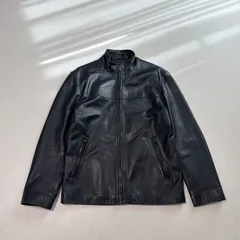 Wind Armor 牛革シングルライダースジャケット ▪️Wind Armor メンズM シングル ライダースジャケット 黒 牛革