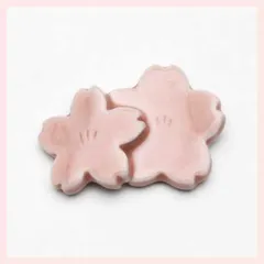 （３Ｐセット）美濃焼　二連桜　箸置　※陶器,民芸品,工芸品,ギフト,シリーズ,高級感,高品質,日本製,レトロモダン,かわいい,おしゃれ,日本料理,ピンク,桜,春,お祝い事,宴会,上品,エレガント,箸置き　◎2セット目以上大幅値引き対象商品♪