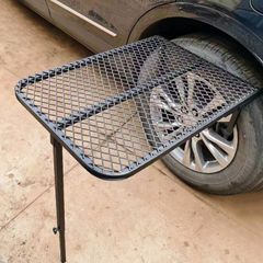アウトドアテーブル 車用タイヤテーブル 折りたたみ式 軽量設計 メッシュ天板 耐熱仕様 キャンプ バーベキュー 旅行