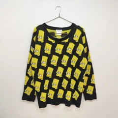 ネイビーザシンプソンズ Navy the SIMPSONS L ブラック×イエロー ニット・セーター メンズ・レディース ユニセックス クルーネック 長袖のサムネイル