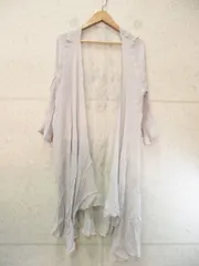 fifth フィフス カーディガン ロング 薄手 七分袖 レース 花柄 グレー系 サイズ表記なし