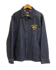 STUSSY カバーオール ステューシー デニム　ジャケット　ジージャン STUSSY - Stussy ZIP WORK JACKET CITY LINK DENIM Lの通販 by
