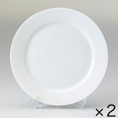 希少 1985年製 ロイヤルコペンハーゲン ホワイトハーフレース 19cm 2枚