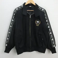 k■ジーユー×カッパ/GU×Kappa パデット スタンドカラー ブルゾン 中綿【S】黒/MENS■5 【中古】