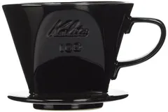 【人気商品】コーヒー ドリッパー 陶器製 Kalita 2~4人用 ブラック カリタ 102-ロト #02005