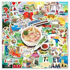 ステッカーベトナムお洒落海外カラフル可愛い海外雑貨旅行人気お土産まとめ売り大きい