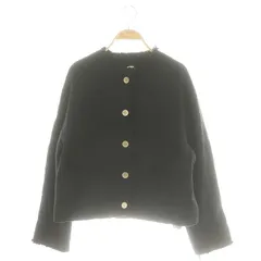 ピュアルセシン pual ce cin 24SS コットンツィードショートジャケット ノーカラージャケット 黒 ブラック /DF ■OSのサムネイル