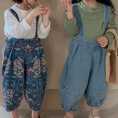 韓国子供服 デニム サロペット