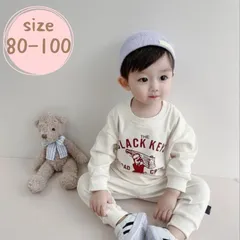 14韓国子供服　ベビー服　おしゃれカラーのスウェットセットアップ　男女兼用