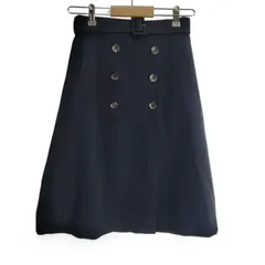 トッコクローゼット　ロングスカート　フレアスカート　サイズM-L   ネイビー フロントボタン