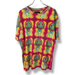 90s JESTER Ganja Tie-Dye Print T-Shirt Made in USA 【M】 90年代 ガンジャ Tシャツ タイダイ ラスタカラー アメリカ製 USA製 古着 ヴィンテージ ビンテージ vintage used