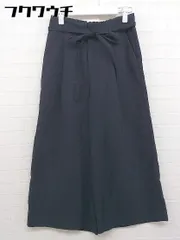 ◇ ◎ green label relaxing UNITED ARROWS ウエストリボン付き ワイド パンツ サイズ36 ネイビー レディース  【中古】 【1107270003959】