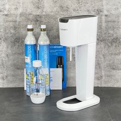 ソーダーストリーム 【中古】動作保証 sodastream GENESIS ボトル1点 ガスシリンダー2本セット 炭酸水メーカー ホワイト / 512769