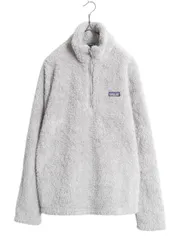【お得なクーポン配布中!】 19年製 パタゴニア ロスガトス ハーフジップ レディース L / Patagonia アウトドア フリース プルオーバー ジャケット 毛長 パイル ボア 灰