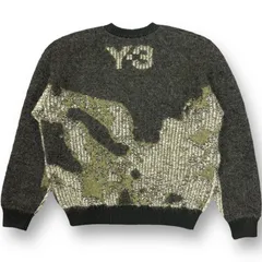 定価71500円 美品 Y-3 21AW Camo Knit Crew Sweatshirt カモ ニット クルーネック スウェット セーター ワイスリー ヨウジヤマモト アディダス HB3331 XSのサムネイル