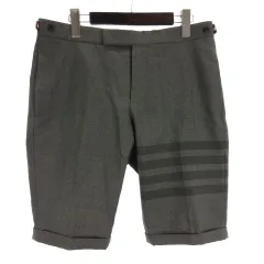 トムブラウン THOM BROWNE 良品 スクール ユニフォーム 4BAR ローライズ ショーツ ショート パンツ ハーフ イタリア製 ウール混 グレー 1のサムネイル