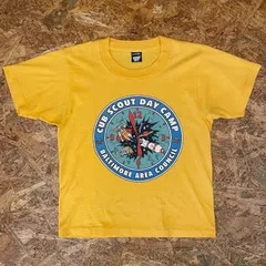 ’90s USA製 SCREEN STARS プリントTシャツ キッズサイズ 10-12 イエロー 半袖 90年代 スクリーンスターズ US古着 ヴィンテージ ビンテージ VINTAGE ユーズド USED 古着 MADE IN USA