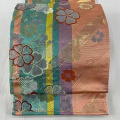 お買い得！】 山口成三郎謹製 金色地の桜紋が織られた袋帯 唐織 着物