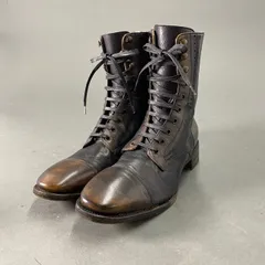 1L5《美品》伊製 DSQUARED2 ディースクエアード 41(25cm~25.5cm相当) ブラック ヴィンテージ加工 レースアップブーツ サイドジップブーツ メンズのサムネイル