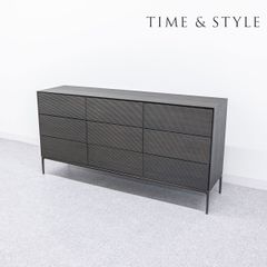 【展示品】TIME&STYLE タイムアンドスタイル Standard composition cabinet スタンダード コンポジション キャビネット チェスト プッシュラッチ オーク チャコールグレー 定価81万