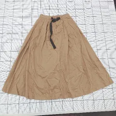◇ Θ merlot メルロー ワンタッチバックル ロング フレア スカート ベージュ系 レディース E  【1508060011909】のサムネイル