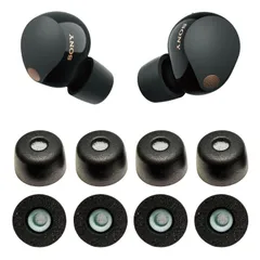 VSuRing イヤーピース ソニー用 WF-1000xm5 交換用 8個 低反発ウレタン製 耳垢ガード フィルター付 Fit in the Case 遮音性 滑り止め 柔らかい 快適 付けたまま充電可能 フィット感向上 メモリーフォーム スポンジ