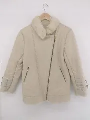■ 31 Sons de mode スウェード調 フェイクファー 長袖 ジャケット ブルゾン サイズ36 ベージュ系 レディース P 1308010009891のサムネイル