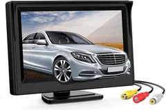 Antion 5インチモニター 液晶オンダッシュモニター 2系統映像入力 バック連動 防犯/監視/車載用 スタンド2種類付き 12V/24V通用 ブラック(ブラック,  5インチ（ブラック）)のサムネイル