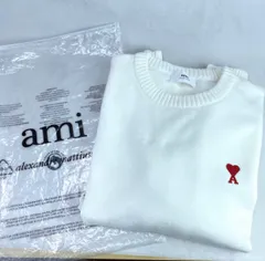 AMI PARIS｜アミパリス　刺繍　ホワイト　セーター　男女共用のサムネイル