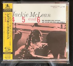 【国内盤CD】ジャッキー・マクリーン「４，５＆６」　　Prestige　Jackie McLean