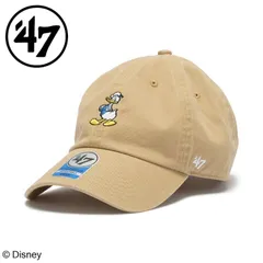 25秋冬 フォーティーセブン 47 キッズ クリーンナップ Disney ディズニー ドナルドダッグ ベージュ 14865118 子供用 帽子 キャップ 可愛い かわいい