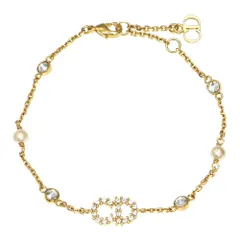 【名東】ディオール Clair D Lune ブレスレット B0668CDLCY ゴールドカラー フェイクパール アクセサリー