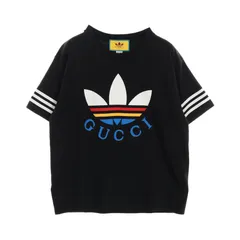 グッチ ×アディダス adidas限定 フロントロゴ刺繍プルロンTメンズ XL