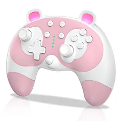 STOGA たぬきち どうぶつの森 (PINK) Nintendo Switch コントローラー プロコン ジョイコン スイッチコントローラー ワイヤレス ゲーミング 連射機能 ジャイロセンサー搭載 ゲームパッド タッチパッド デュアルショック 0
