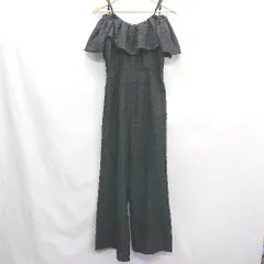◇ ⊂ OLIVE des OLIVE オフショル フリル オールインワン サイズF ブラック レディース E  【1408220053414】のサムネイル