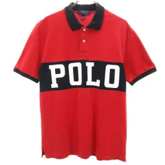 POLO RALPH LAUREN ポロラルフローレン 半袖 ポロシャツ L/G（14-16） 赤系 鹿の子地 キッズ 古着