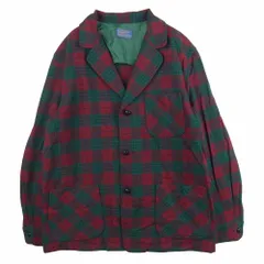 PENDLETON ペンドルトン ヴィンテージ 50s ウール チェック柄 テーラード ジャケット レッド系 グリーン系 L【中古】のサムネイル