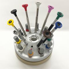 【店頭使用品】BERGEON 時計用工具 ドライバー9本セット 回転台付き