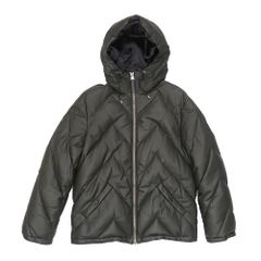 名東】ルイヴィトン ダウンジャケット 50 カーキ系 羊革 ダブル