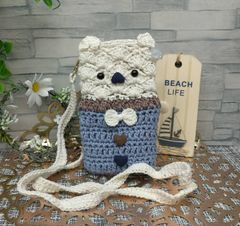 スマホポシェット　あみぐるみ　ハンドメイド