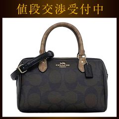 コーチ ２way バッグ ローアン サッチェル ブラウン ベージュ