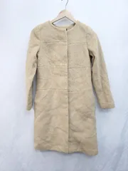 ◇ N. Natural Beauty Basic ウール アンゴラ混 フロントボタン 長袖 コート サイズS キャメル系 レディース P  【1405090010738】のサムネイル