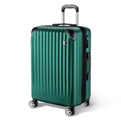 [New Trip] スーツケース キャリーケース キャリーバッグ 拡張機能付 耐衝撃 超軽量 大型 静音 ダブルキャスター TSAローク搭載 ファスナータイプ 旅行 ビジネス 出張 (Sサイズ/機内持込（1-3泊）, グリーン) 1