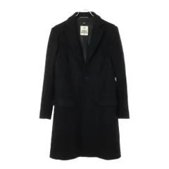 シップス HAMILTON LAMBSWOOL ウールコート S ブラック SHIPS メンズ 古着 【240214】