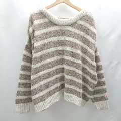 ◇ ⊇◎●未使用● java ジャバ ボーダー柄 長袖 カーディガン サイズM ブラウン系 レディース E  【1502030038019】