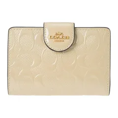 新品 コーチ COACH 2つ折り財布 ミディアム コーナー ジップ ウォレット チョーク