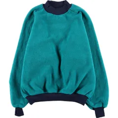 古着 80~90年代 ランズエンド LANDS'END モックネック フリーススウェットシャツ トレーナー USA製 メンズM相当 ヴィンテージ/eaa574849