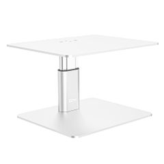 耐荷重15kg 金属製 安定 高さ調節 机上台 11cm~17cm パソコン台 液晶モニター台 ディスプレイ台 ディスプレイスタンド パソコンスタンド モニタースタンド 組み立て モニター台 姿勢改善 パソコン周り EPN (銀色)
