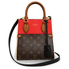 ルイ ヴィトン フォールド トート PM ハンドバッグ レザー モノグラム スリーズ レッド クレーム クリーム ノワール ブラック 赤 黒 茶 ゴールド金具 M45389 LOUIS VUITTON（未使用　展示品）