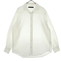 nano universe ナノユニバース 長袖 ブラウス S ホワイト レディース 古着